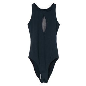 Black one piece bathing suit